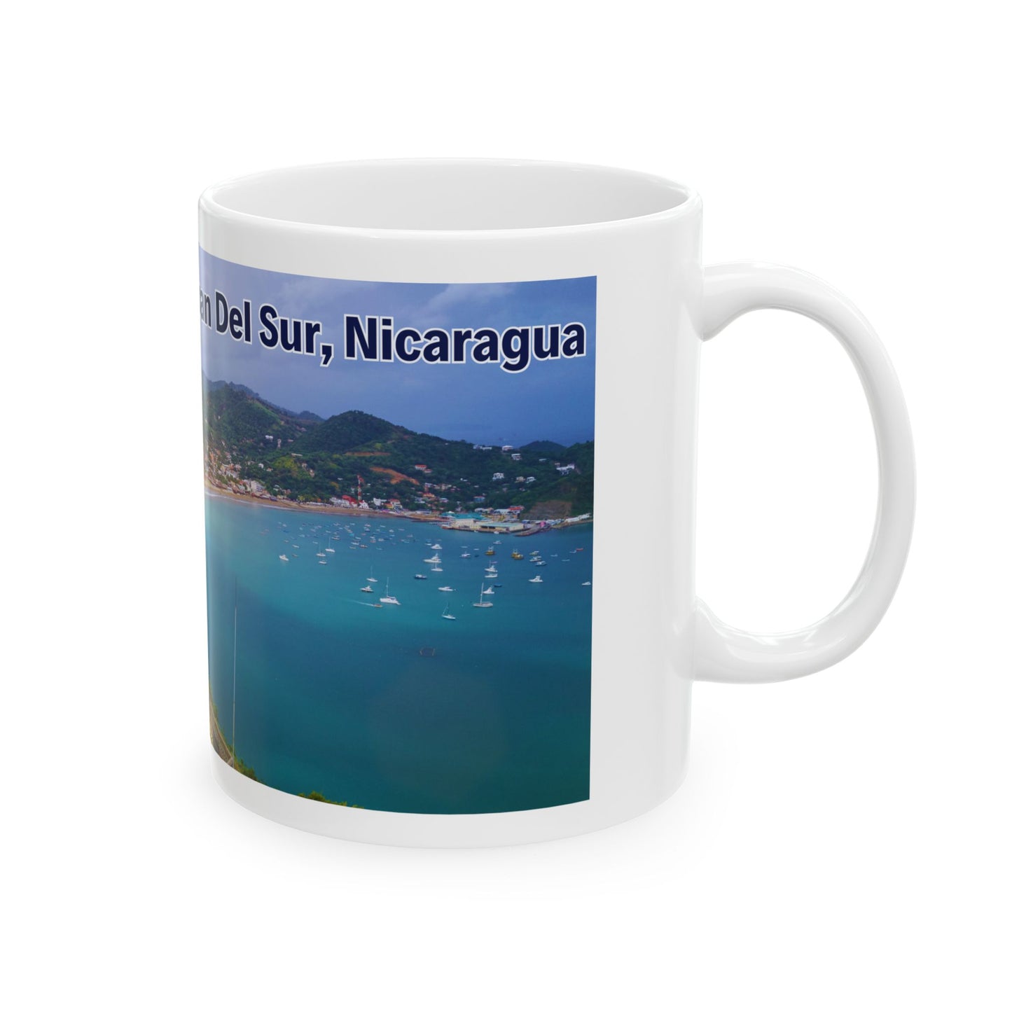 Taza de cerámica San Juan del Sur - Taza de café de viaje de 11oz