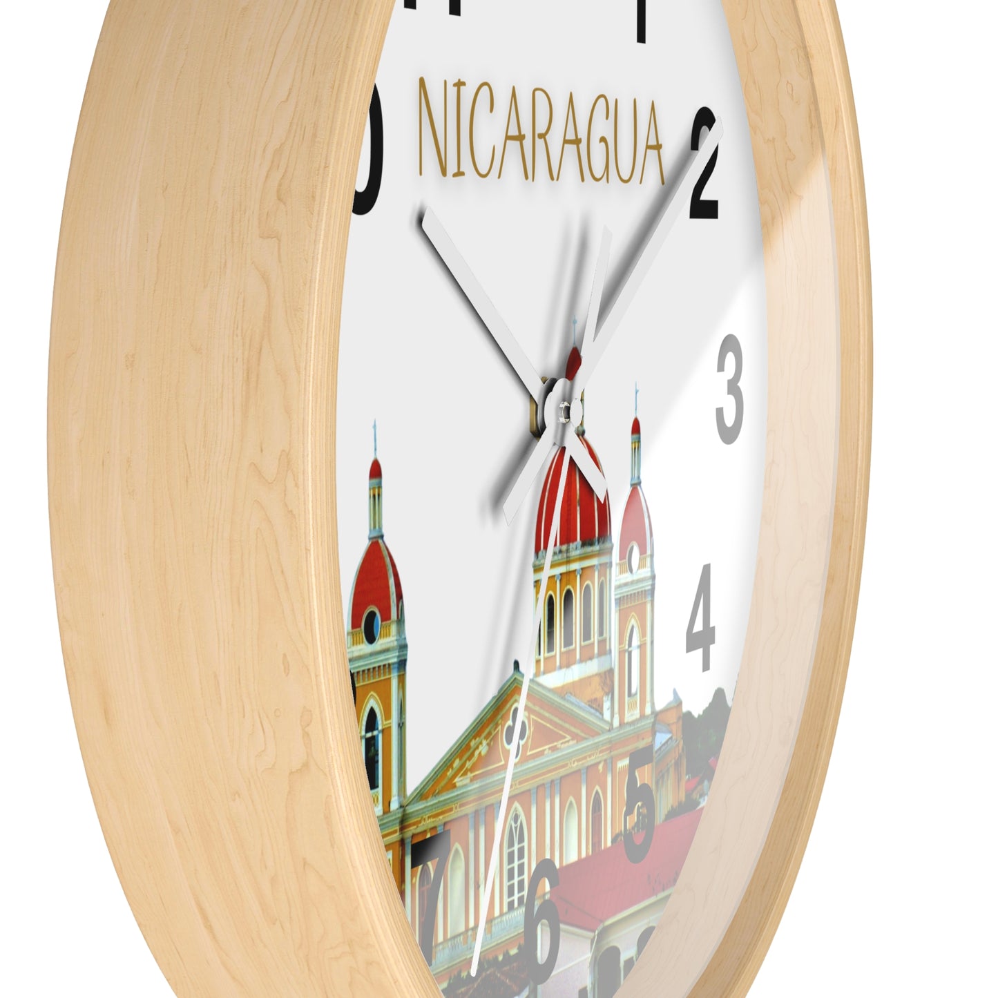 Reloj de pared de Nicaragua - Decoración artística del hogar para los amantes de los viajes