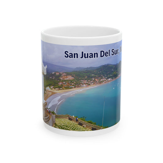 Taza de cerámica San Juan del Sur - Taza de café de viaje de 11oz