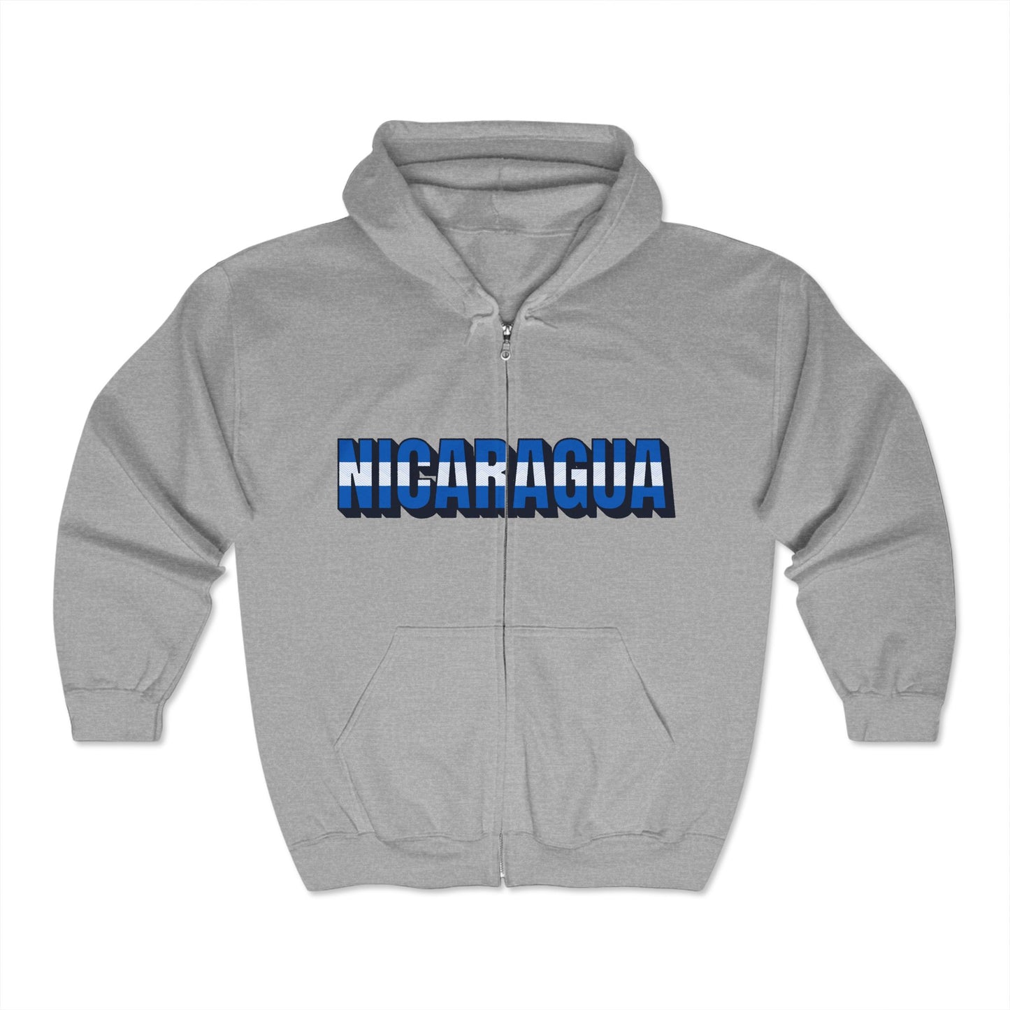 Sudadera con capucha y cremallera de Nicaragua - Unisex