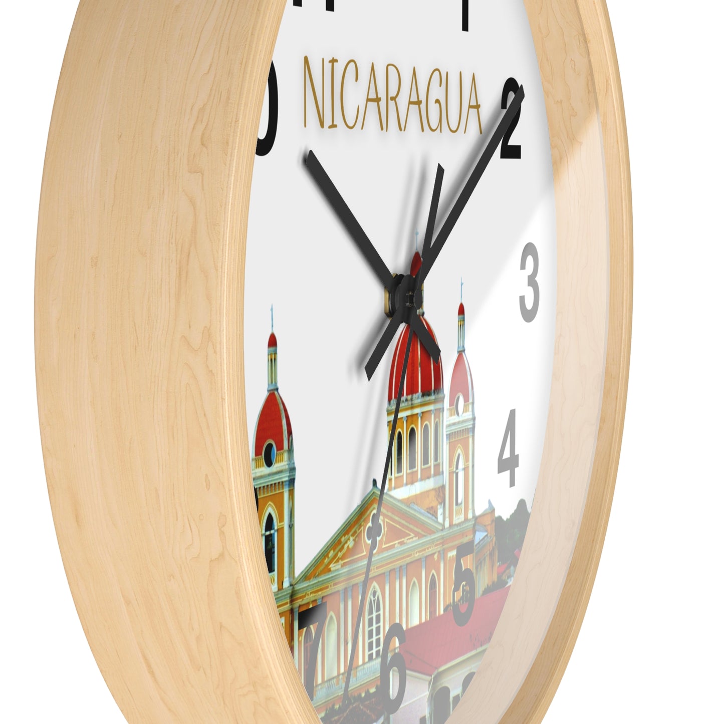 Reloj de pared de Nicaragua - Decoración artística del hogar para los amantes de los viajes