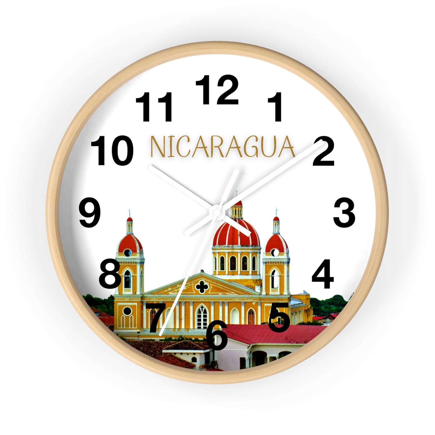 Reloj de pared de Nicaragua - Decoración artística del hogar para los amantes de los viajes