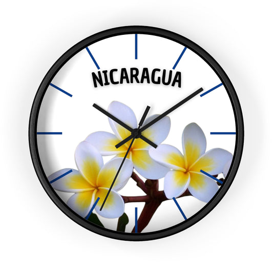 Reloj de Pared Floral Nicaragua - Decoración Sacuanjoche